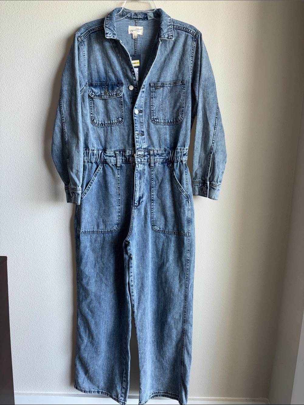 Universal Thread Long Sleeve Denim Jumpsuit Womens Size 8‎
